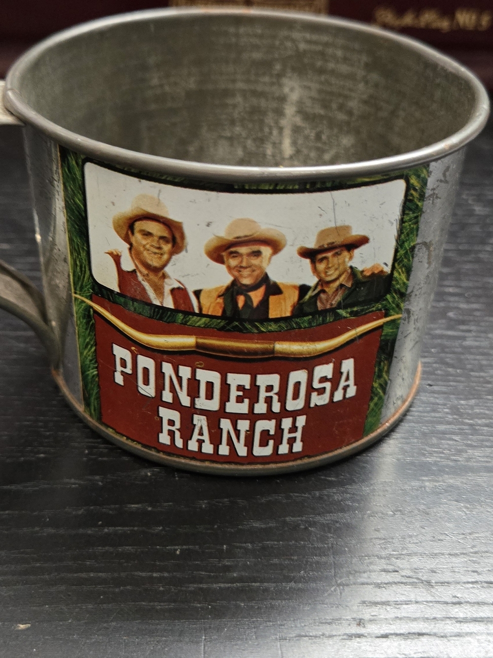 Tin Camping Mug - Red Graphic